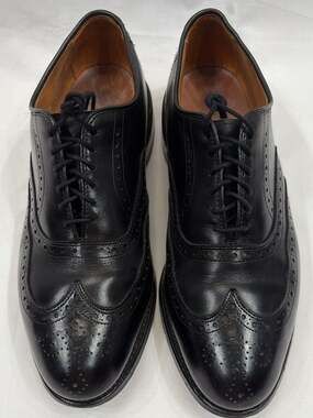Allen Edmonds Chester Black Leather Wingtip Oxford Dress Shoes Size 8